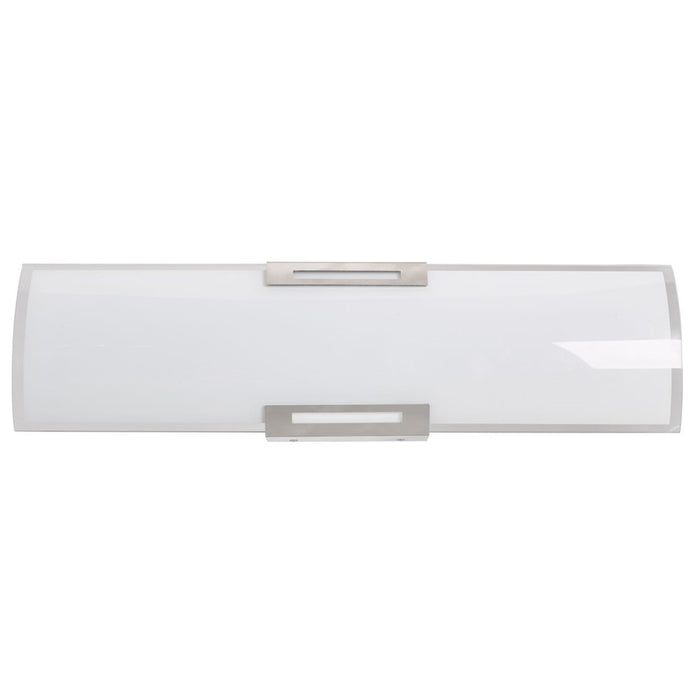 Abra Lighting Allure 1 Light 24" Curved Glass LED Vanity, Nickel