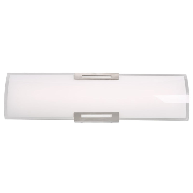 Abra Lighting Allure 1 Light 24" Curved Glass LED Vanity, Nickel