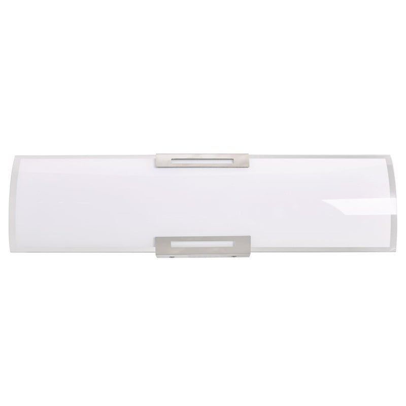 Abra Lighting Allure 1 Light 24" Curved Glass LED Vanity, Nickel