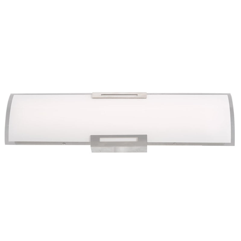 Abra Lighting Allure 1 Light 24" Curved Glass LED Vanity, Nickel