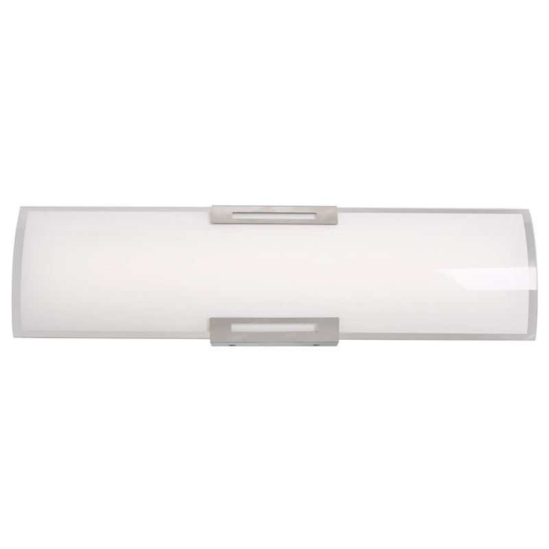 Abra Lighting Allure 1 Light 24" Curved Glass LED Vanity, Nickel