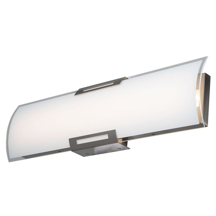Abra Lighting Allure 1 Light 24" Curved Glass LED Vanity, Nickel