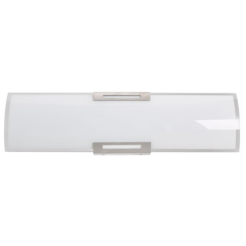 Abra Lighting Allure 1 Light 24" Curved Glass LED Vanity, Nickel