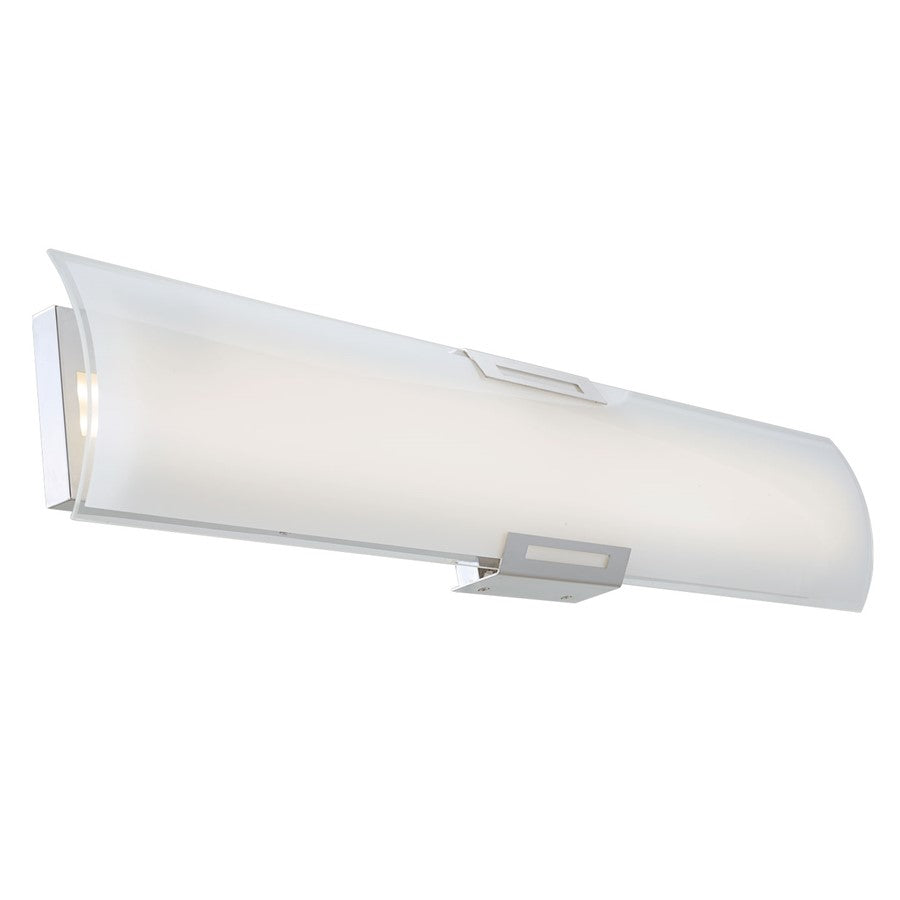 Abra Lighting Allure 1Lt 24" Curved Glass LED Vanity, Chrome - 20011WV-CH-ALLURE