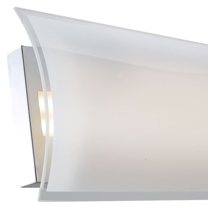 Abra Lighting Allure 1 Light 24" Curved Glass LED Vanity, Chrome