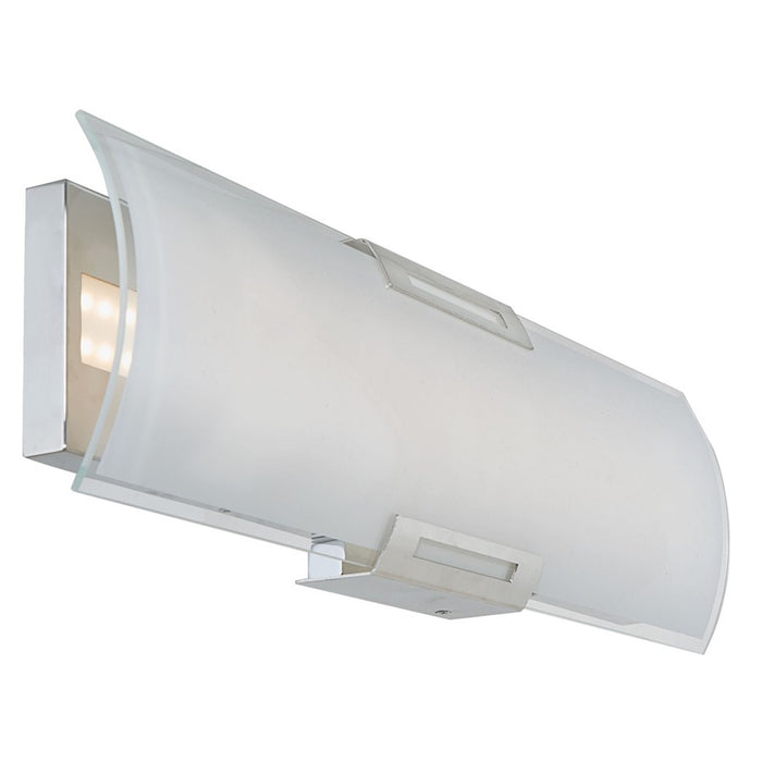 Abra Lighting Allure 1 Light 24" Curved Glass LED Vanity, Chrome