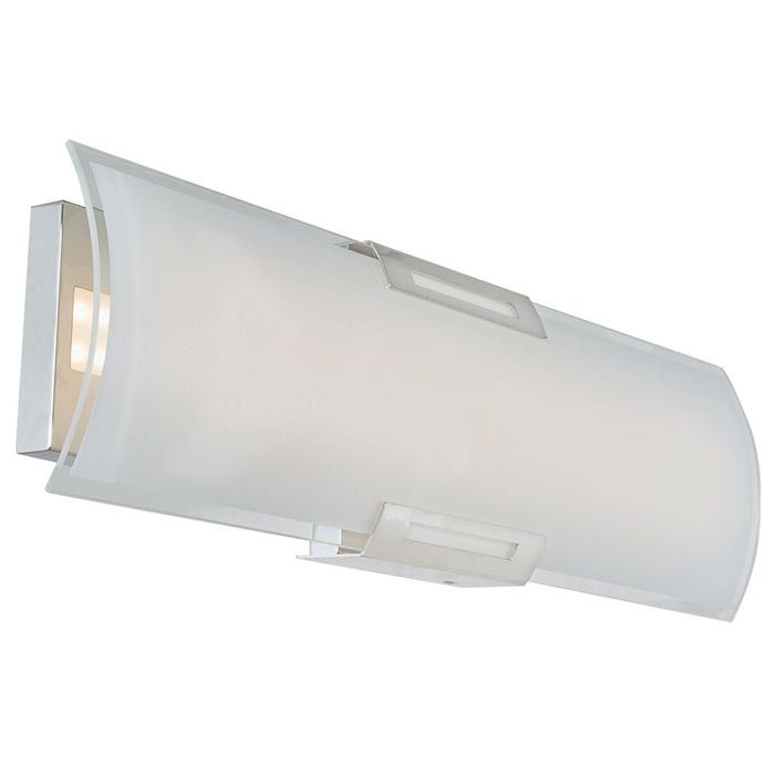 Abra Lighting Allure 1 Light 24" Curved Glass LED Vanity, Chrome