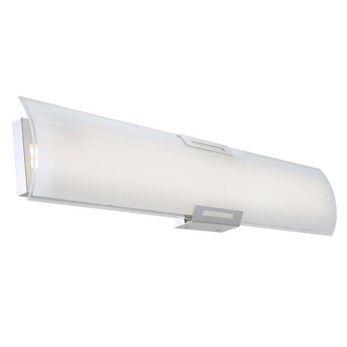 Abra Lighting Allure 1 Light 24" Curved Glass LED Vanity, Chrome