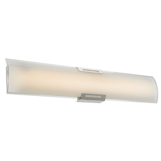 Abra Lighting Allure 1 Light 36" Curved Glass LED Vanity, Nickel