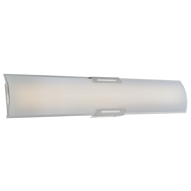 Abra Lighting Allure 1 Light 36" Curved Glass LED Vanity, Nickel
