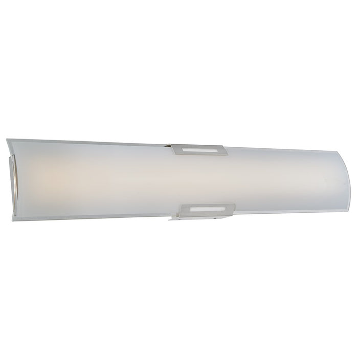 Abra Lighting Allure 1 Light 36" Curved Glass LED Vanity, Nickel