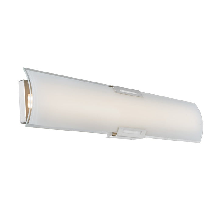 Abra Lighting Allure 1 Light 36" Curved Glass LED Vanity, Nickel