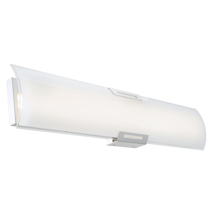Abra Lighting Allure 1 Light 36" Curved Glass LED Vanity, Chrome