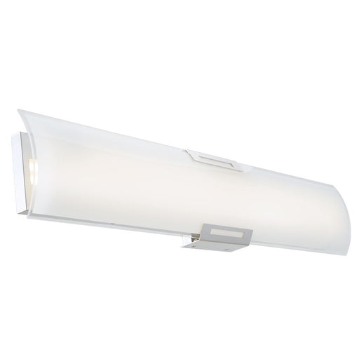 Abra Lighting Allure 1 Light 36" Curved Glass LED Vanity, Chrome
