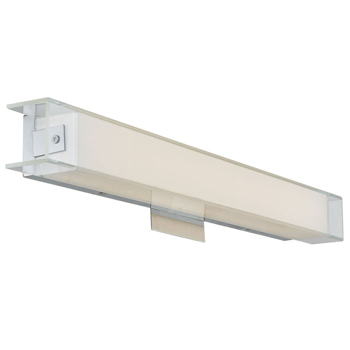 Abra Lighting Mist 1 Light 24" Miter Glass LED Vanity, Chrome