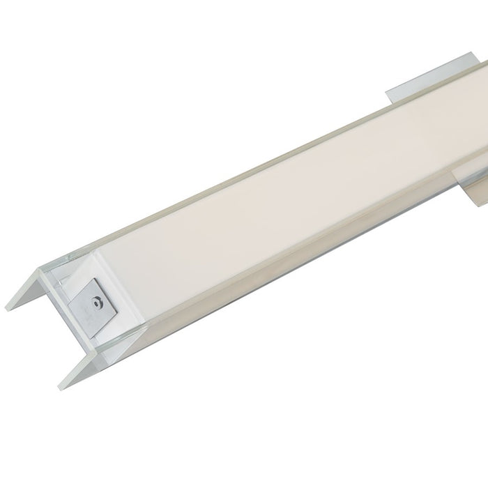 Abra Lighting Mist 1 Light 36" Miter Glass LED Vanity, Chrome