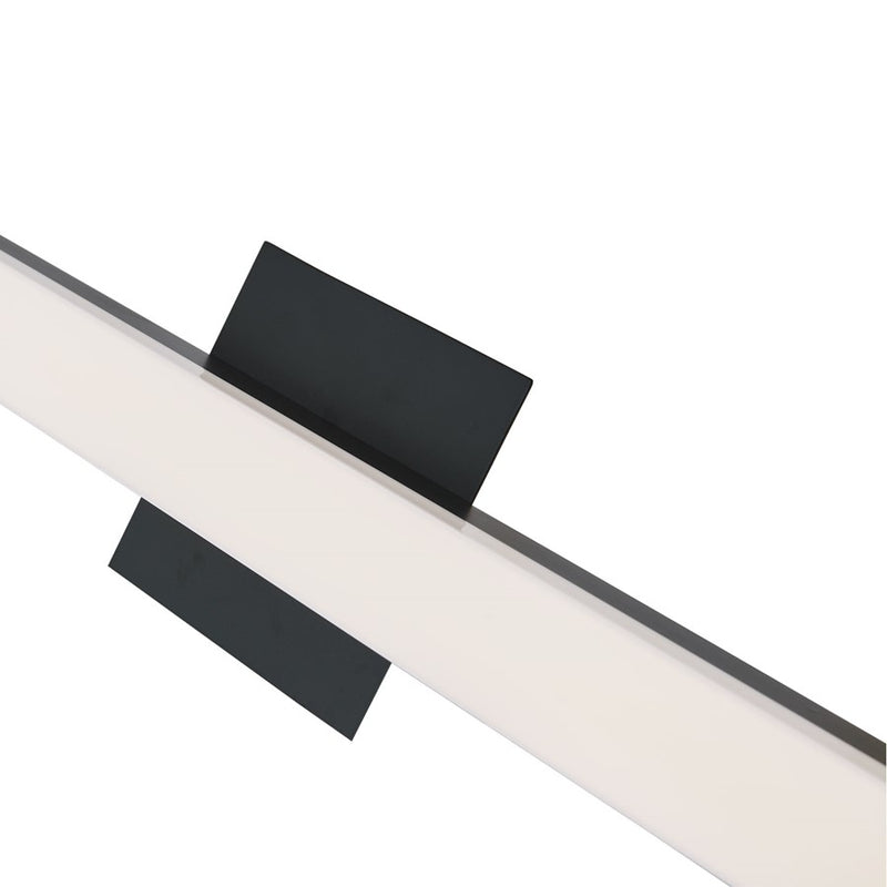 Abra Lighting Sabre 1 Light 24" Floating Backplate Vanity, Black