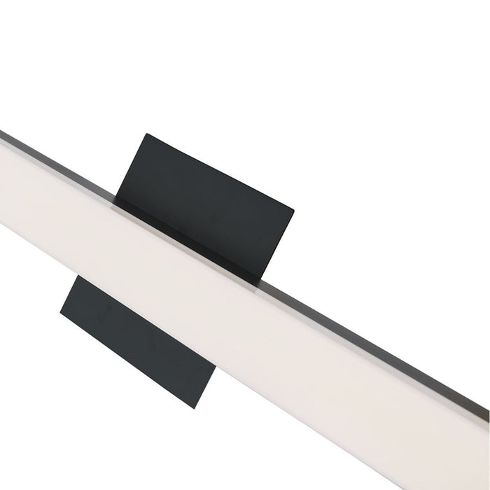 Abra Lighting Sabre 1 Light 24" Floating Backplate Vanity, Black
