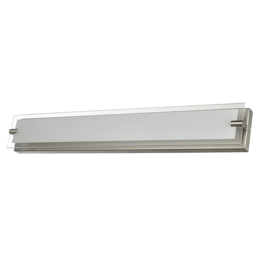 Abra Lighting Blaze 1 Light 29" Vanity/Edged Frost Panel, Nickel