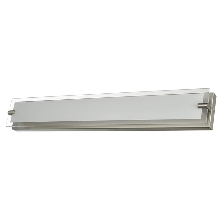 Abra Lighting Blaze 1 Light 29" Vanity/Edged Frost Panel, Nickel