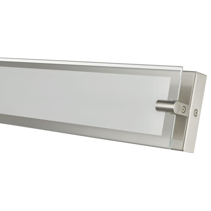 Abra Lighting Blaze 1 Light 29" Vanity/Edged Frost Panel, Nickel