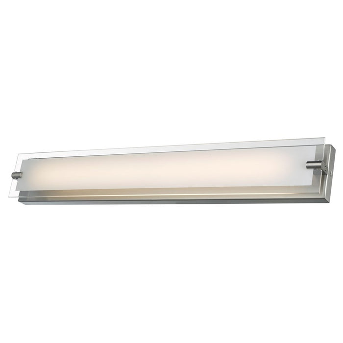 Abra Lighting Blaze 1 Light 29" Vanity/Edged Frost Panel, Nickel