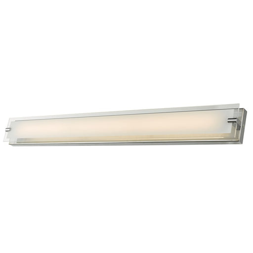 Abra Lighting Blaze 1 Light 29" Vanity/Edged Frost Panel, Chrome