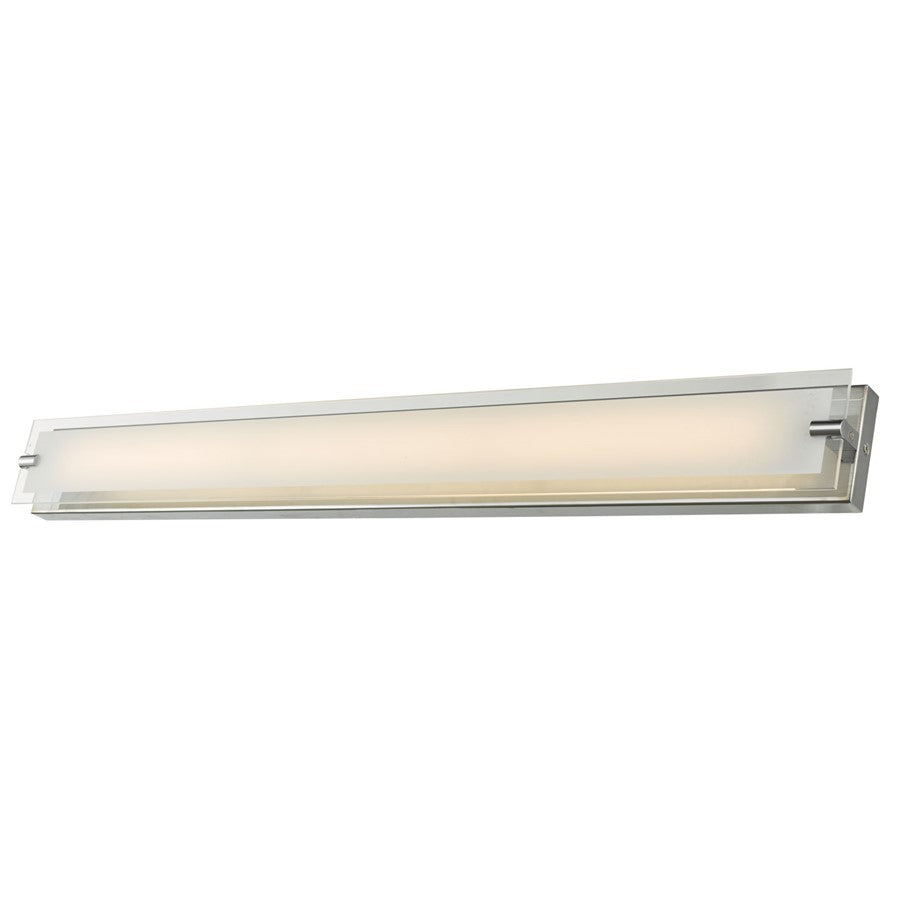 Abra Lighting Blaze 1 Light 29" Vanity/Edged Frost Panel, Chrome