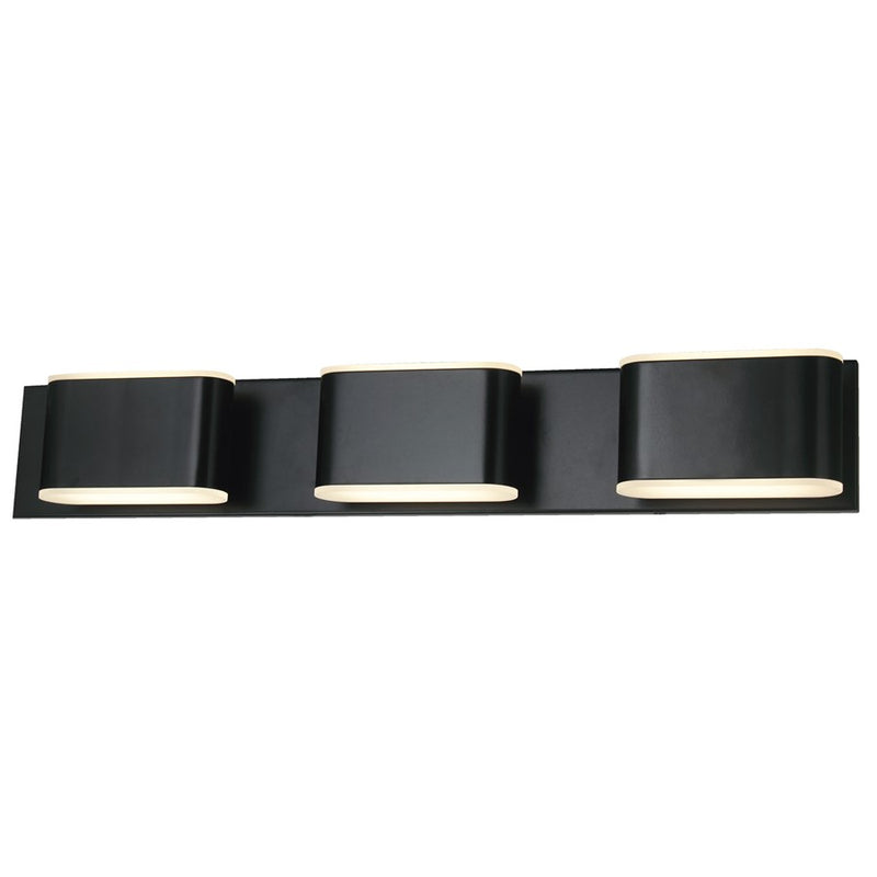 Abra Lighting Bianca 6 Light Metal Vanity Fixture, Black