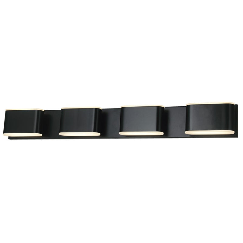Abra Lighting Bianca 8 Light Metal Vanity Fixture, Black