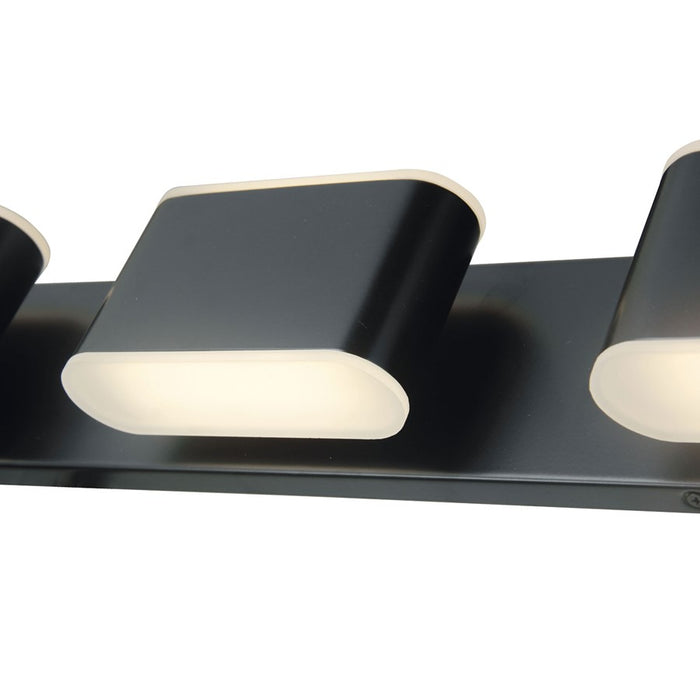 Abra Lighting Bianca 8 Light Metal Vanity Fixture, Black