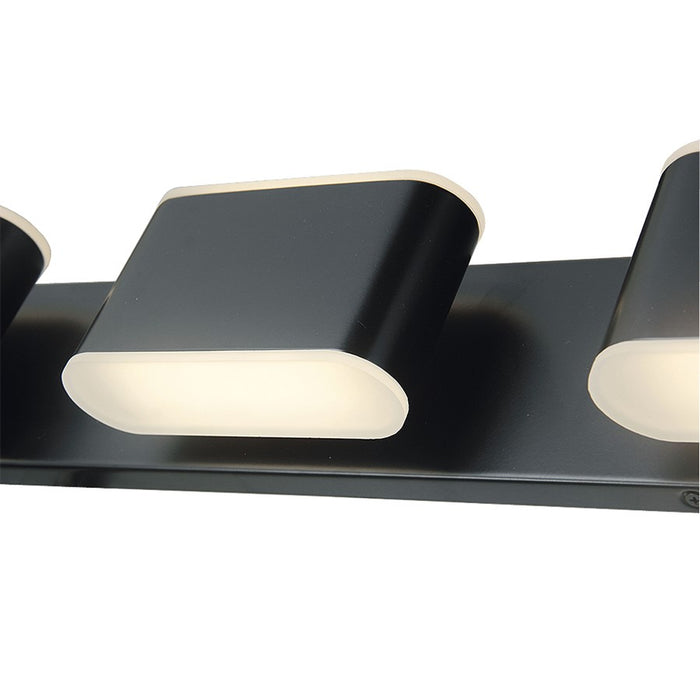 Abra Lighting Bianca 8 Light Metal Vanity Fixture, Black