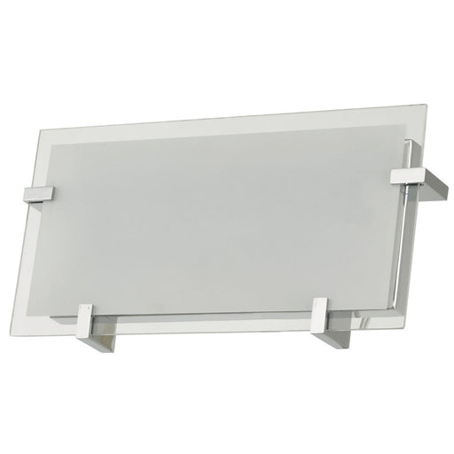 Abra Lighting Matrix 12" Frost Flat Panel Wall Light, Chrome