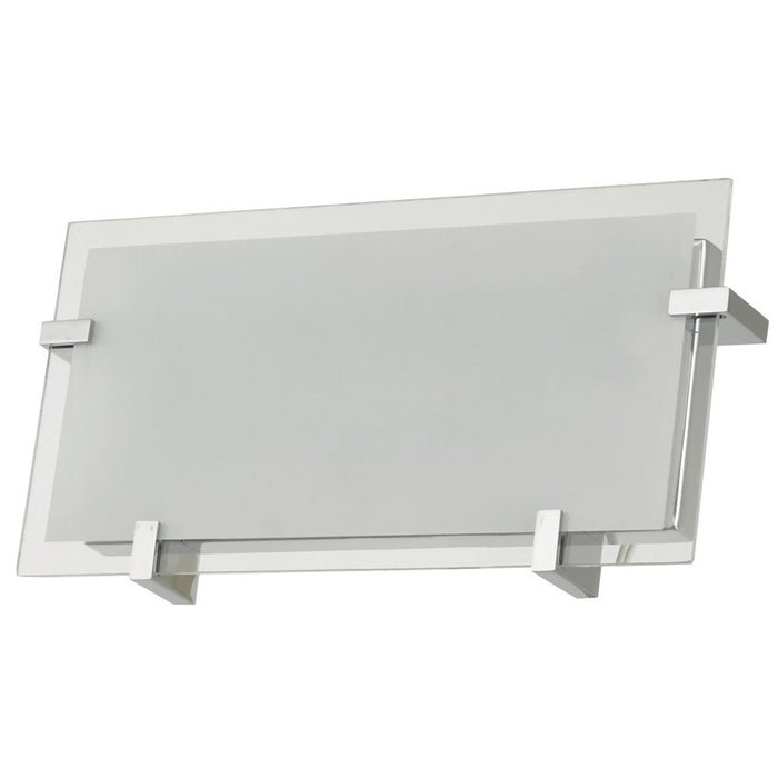 Abra Lighting Matrix 12" Frost Flat Panel Wall Light, Chrome