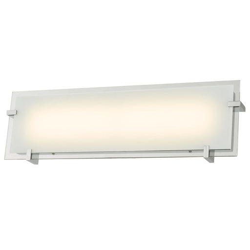 Abra Lighting Matrix 20" Frost Flat Panel Wall Light, Chrome