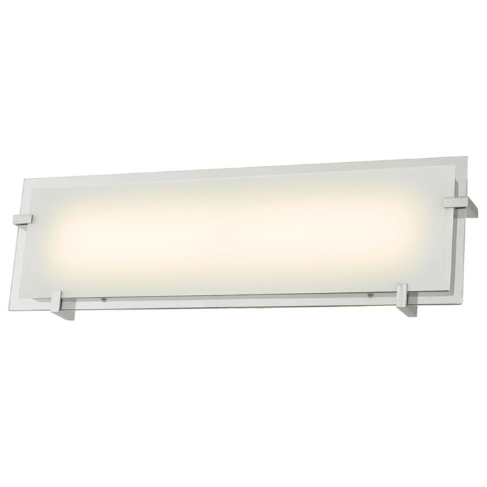 Abra Lighting Matrix 20" Frost Flat Panel Wall Light, Chrome