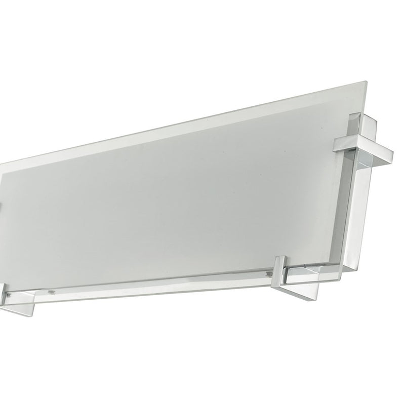 Abra Lighting Matrix 20" Frost Flat Panel Wall Light, Chrome