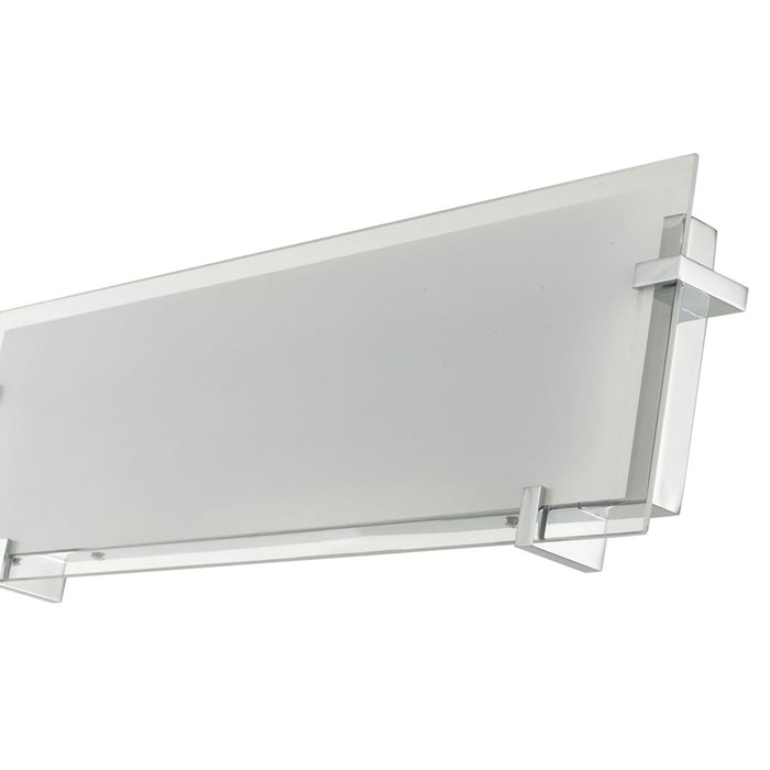 Abra Lighting Matrix 20" Frost Flat Panel Wall Light, Chrome