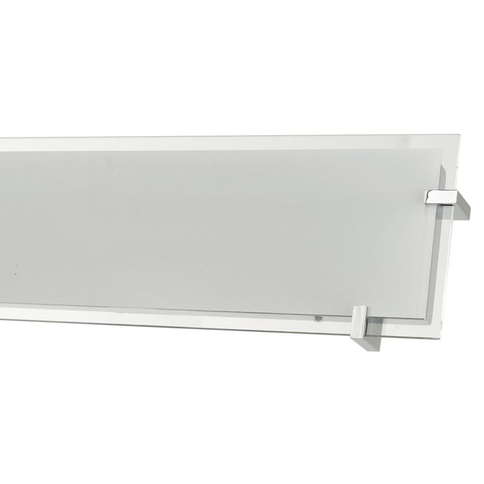 Abra Lighting Matrix 20" Frost Flat Panel Wall Light, Chrome