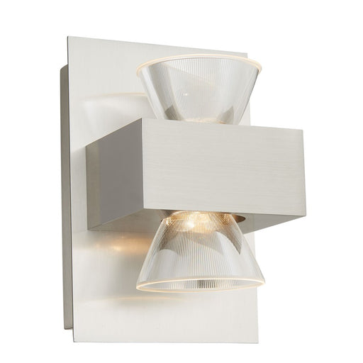 Abra Lighting Jet 2 Light Up/Down Vanity or Wall Fixture, Nickel