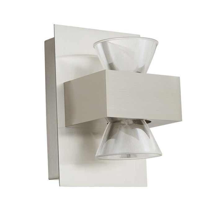 Abra Lighting Jet 2 Light Up/Down Vanity or Wall Fixture, Nickel