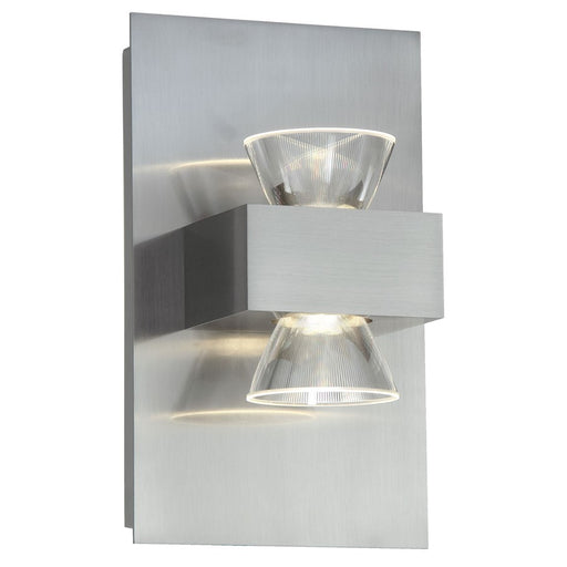 Abra Lighting Jet 2 Light Up/Down Vanity or Wall Fixture, Nickel