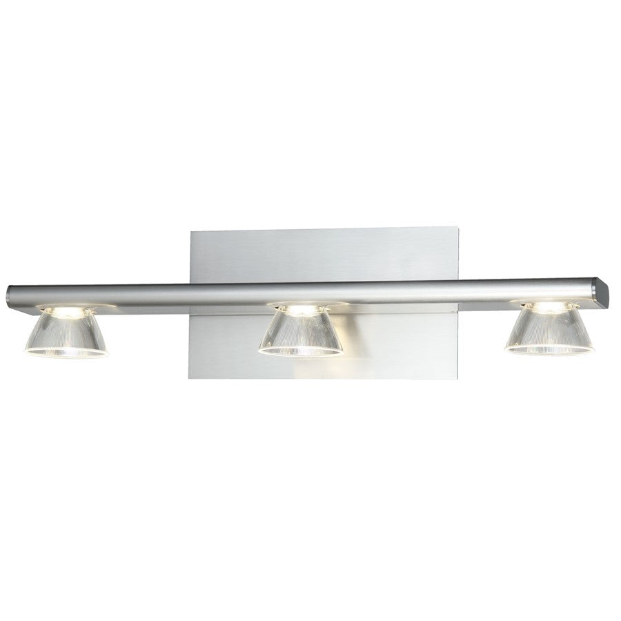 Abra Lighting Jet 3Lt 3Lt Up or Down Vanity Wall Light, Nickel - 20064WV-BN-JET