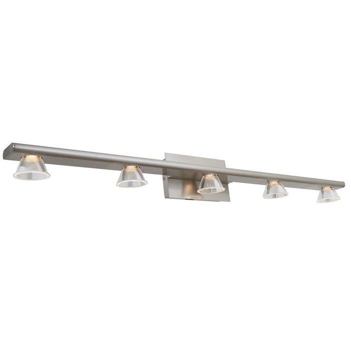 Abra Lighting Jet 5 Light Up or Down Vanity Wall Light, Nickel