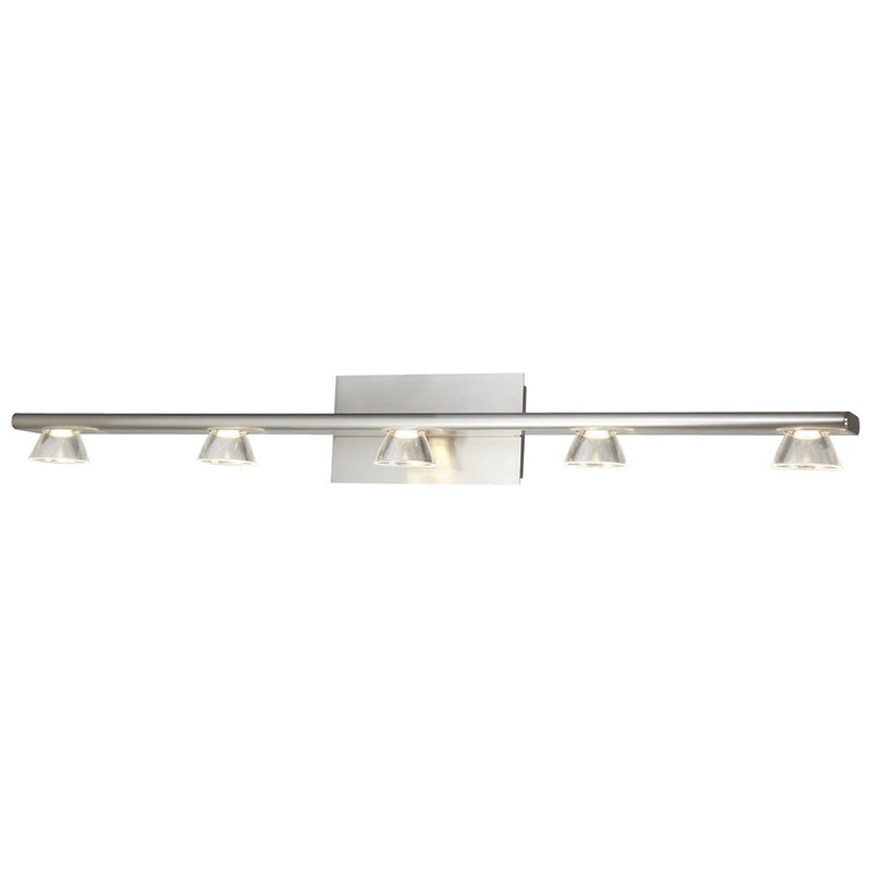 Abra Lighting Jet 5 Light Up or Down Vanity Wall Light, Nickel