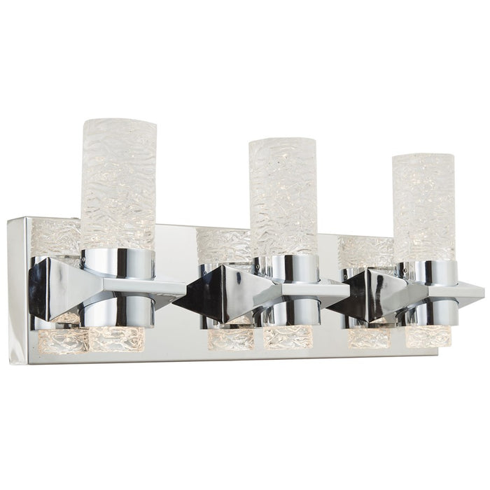 Abra Lighting Krypton 6 Light Solid Crystal Vanity, Chrome