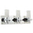 Abra Lighting Krypton 6 Light Solid Crystal Vanity, Chrome