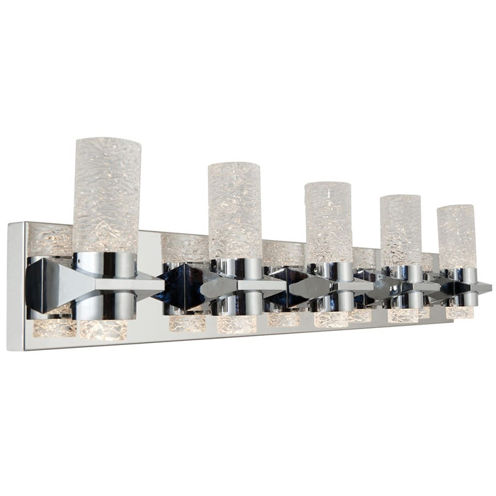 Abra Lighting Krypton 10 LightSolid Crystal Vanity, Chrome