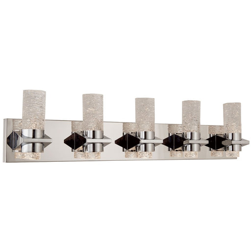 Abra Lighting Krypton 10 LightSolid Crystal Vanity, Chrome