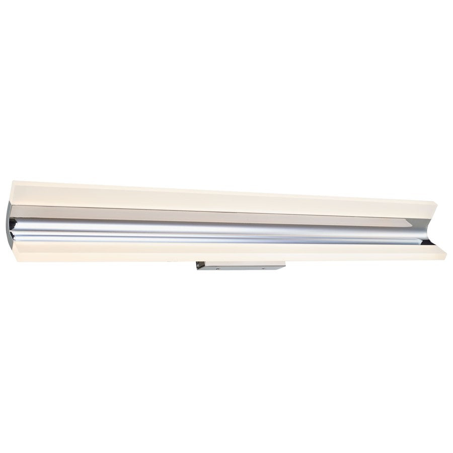 Abra Lighting Eros 2 Light 32" Curved Twin Bar Vanity, Chrome